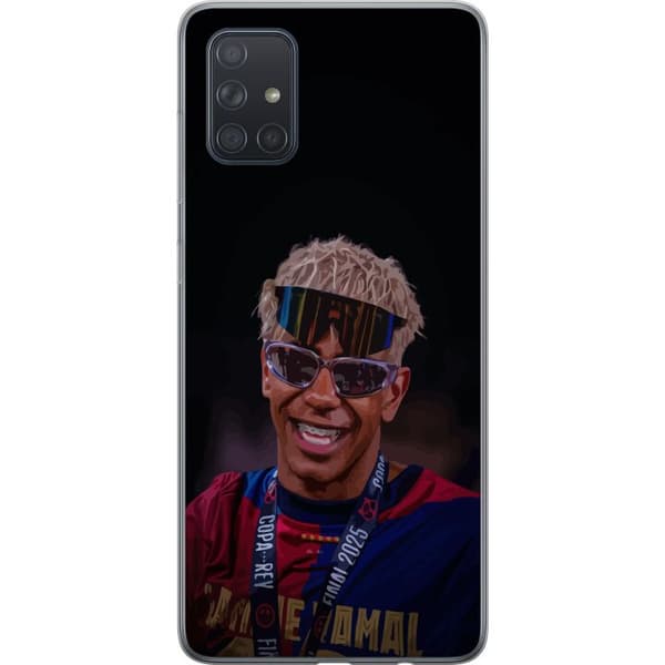 Samsung Galaxy A71 Gennemsigtig cover Lamine Yamal mobiltaske i elegant sportsdesign
