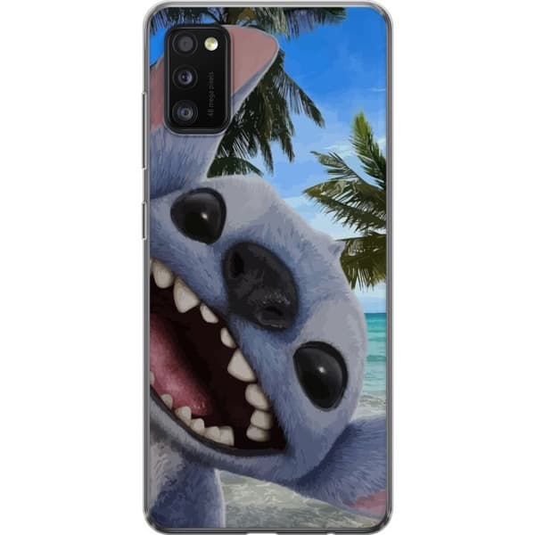 Samsung Galaxy A41 Gjennomsiktig deksel Stitch mobildeksel med palmer i søtt vennskapsdesign.