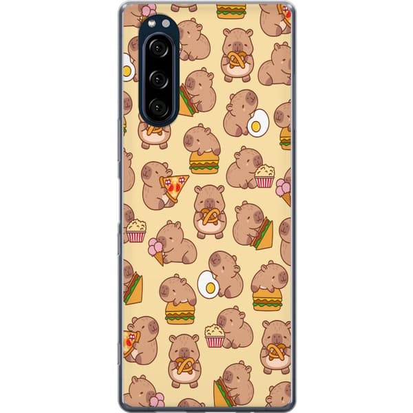 Sony Xperia 5 Läpinäkyvä kuori Kawaii capybara puhelinkotelo useilla söpöillä hahmoilla