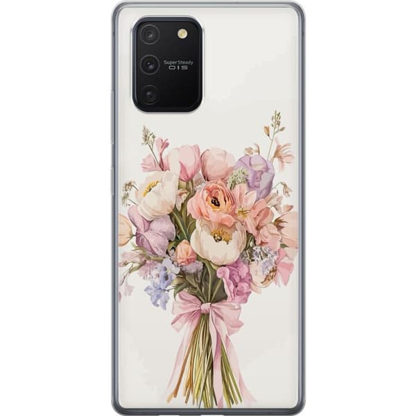Samsung Galaxy S10 Lite Genomskinligt Skal Mobilskal med färgglad blombukett i romantisk stil