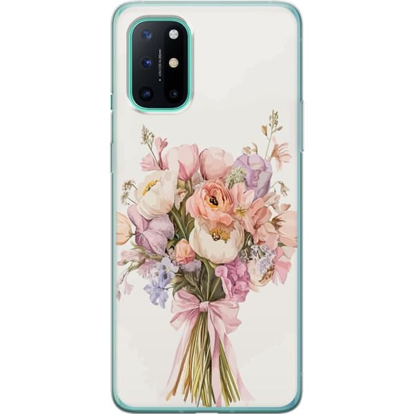 OnePlus 8T Genomskinligt Skal Mobilskal med färgglad blombukett i romantisk stil