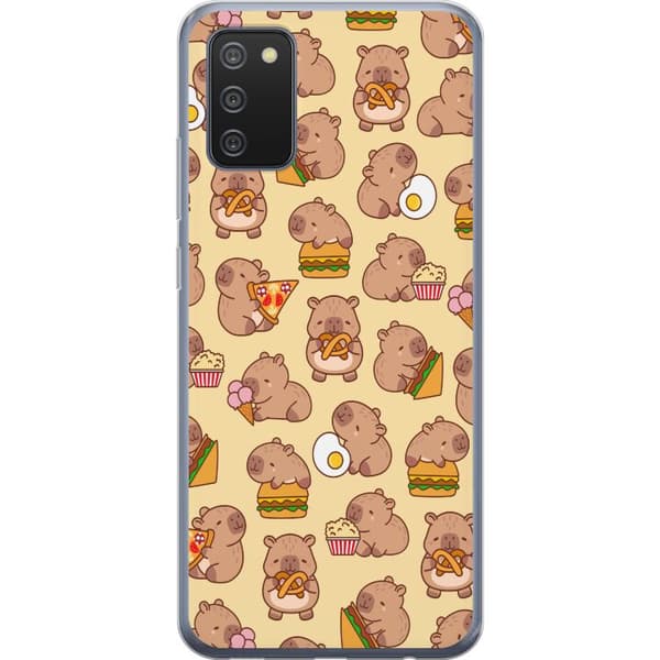 Samsung Galaxy A02s Läpinäkyvä kuori Kawaii capybara puhelinkotelo useilla söpöillä hahmoilla