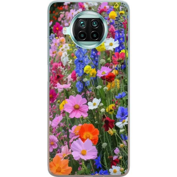 Xiaomi Mi 10T Lite 5G Genomskinligt Skal Blommigt mobilskal med somrig äng och naturmotiv