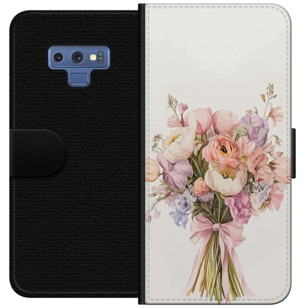 Samsung Galaxy Note9 Tegnebogsetui Mobilcover med farverig blomsterbuket i romantisk stil