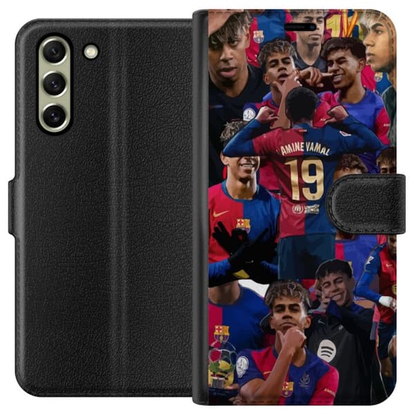 Samsung Galaxy S21 FE 5G Tegnebogsetui Lamine Yamal mobilcover til fodboldfans