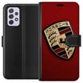 Miniatyrbillede 1 af 3: Samsung Galaxy A52s 5G Tegnebogsetui Mobil etui med stilfuld Porce-logo i sort og hvid