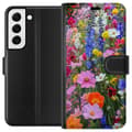 Miniatyrbillede 1 af 3: Samsung Galaxy S22 5G Tegnebogsetui Blomstret mobilcover med sommerlig eng og naturmotiv