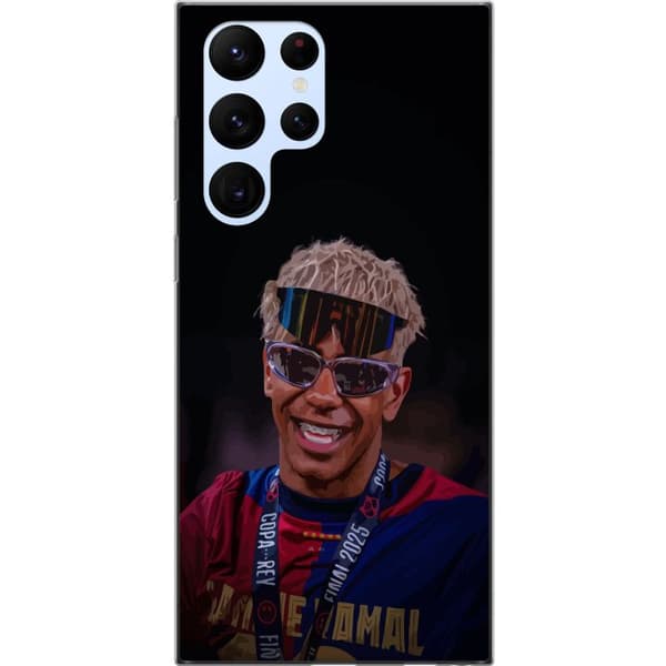 Samsung Galaxy S22 Ultra 5G Genomskinligt Skal Lamine Yamal mobilskal i stilren sportdesign