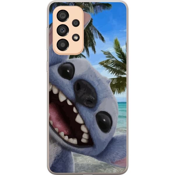 Samsung Galaxy A33 5G Läpinäkyvä kuori Stitch-matkapuhelinkotelo, jossa on suloiset ystävyysmaalaukset.