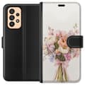 Miniatyrbillede 1 af 3: Samsung Galaxy A53 5G Tegnebogsetui Mobilcover med farverig blomsterbuket i romantisk stil