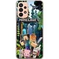 Miniatyrbilde 1 av 3: Samsung Galaxy A23 Gjennomsiktig deksel Minecraft mobildeksel med skog og figurer i pikselstil
