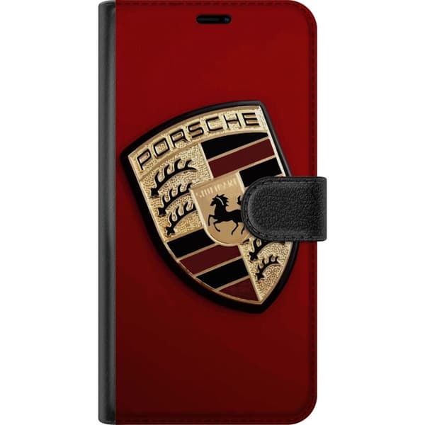 OnePlus 10 Pro Plånboksfodral Mobilskal med stilren Porce logotyp i svartvitt