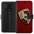 Miniatyrbild 1 av 3: OnePlus 10 Pro Plånboksfodral Mobilskal med stilren Porce logotyp i svartvitt