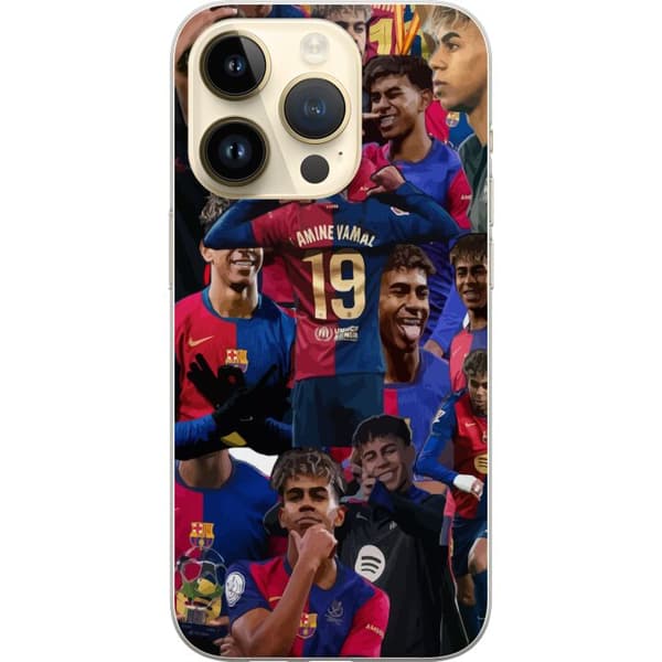 Apple iPhone 14 Pro Genomskinligt Skal Lamine Yamal mobilskal för fotbollsfans
