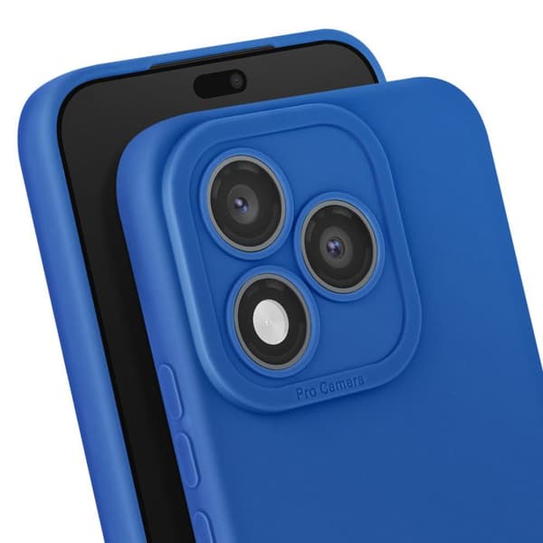 Coque för Honor 400 Lite Silikon Slät Kamera Blockerad Blå