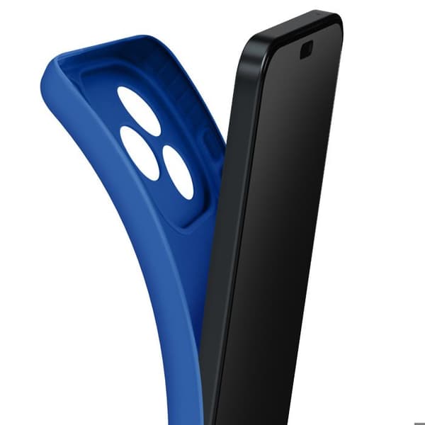 Coque för Honor 400 Lite Silikon Slät Kamera Blockerad Blå