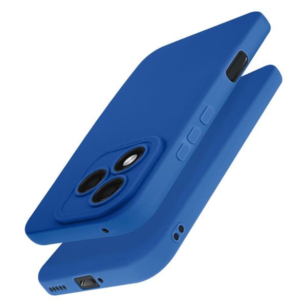 Coque för Honor 400 Lite Silikon Slät Kamera Blockerad Blå