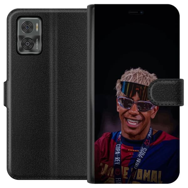 Motorola Moto E22i Plånboksfodral Lamine Yamal mobilskal i stilren sportdesign