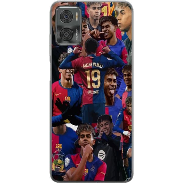 Motorola Moto E22i Genomskinligt Skal Lamine Yamal mobilskal för fotbollsfans