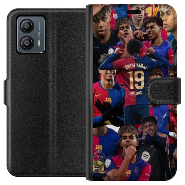 Motorola Moto G53 Tegnebogsetui Lamine Yamal mobilcover til fodboldfans