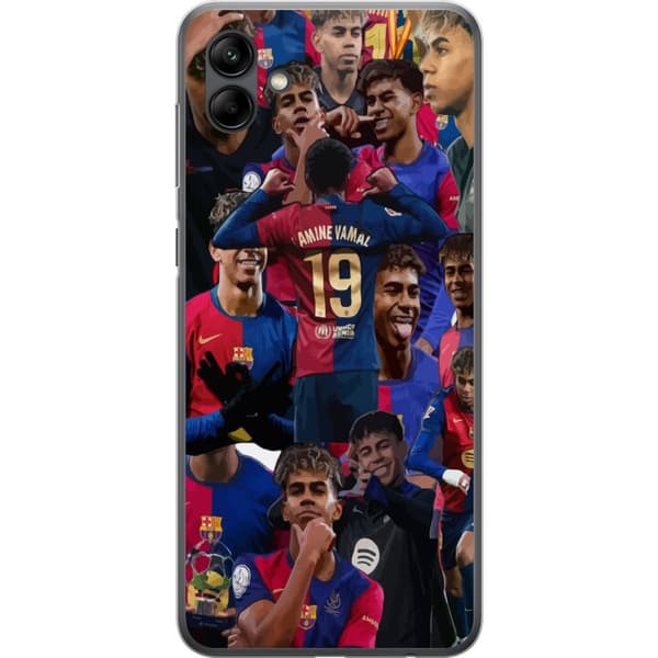 Samsung Galaxy A05 Genomskinligt Skal Lamine Yamal mobilskal för fotbollsfans