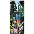Miniatyrbilde 1 av 3: Sony Xperia 1 VI Gjennomsiktig deksel Minecraft mobildeksel med skog og figurer i pikselstil