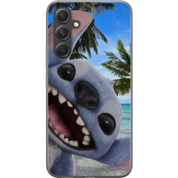 Samsung Galaxy A55 Genomskinligt Skal Stitch mobilskal med Palmer i söt vänskapsdesign