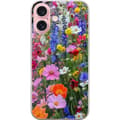 Miniatyrbild 1 av 3: Apple iPhone 16 Genomskinligt Skal Blommigt mobilskal med somrig äng och naturmotiv