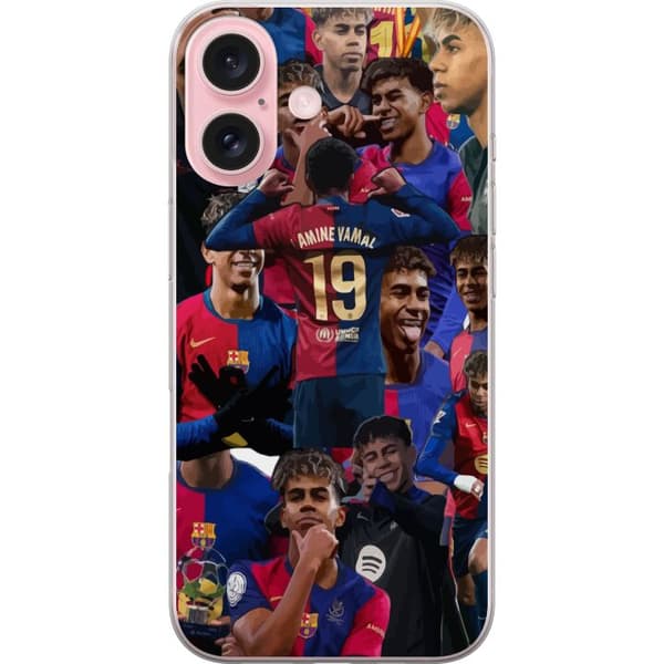 Apple iPhone 16 Genomskinligt Skal Lamine Yamal mobilskal för fotbollsfans