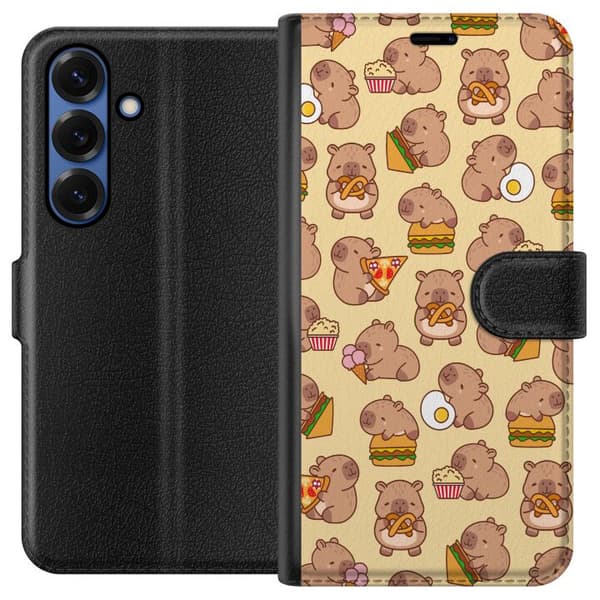 Samsung Galaxy S25+ Lompakkokotelo Kawaii capybara puhelinkotelo useilla söpöillä hahmoilla