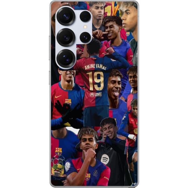 Samsung Galaxy S25 Ultra Genomskinligt Skal Lamine Yamal mobilskal för fotbollsfans