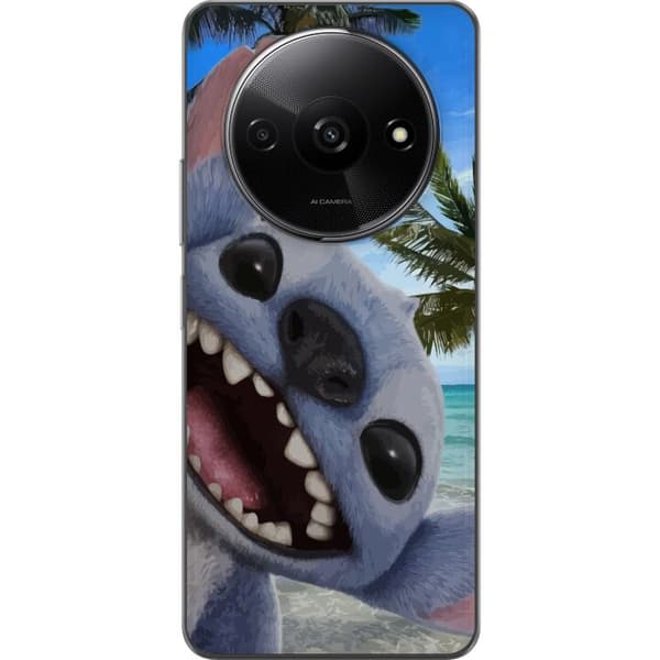 Xiaomi Redmi A3 Läpinäkyvä kuori Stitch-matkapuhelinkotelo, jossa on suloiset ystävyysmaalaukset.