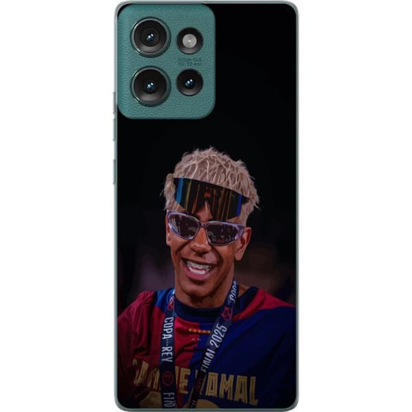 Motorola Edge 50 Gennemsigtig cover Lamine Yamal mobiltaske i elegant sportsdesign