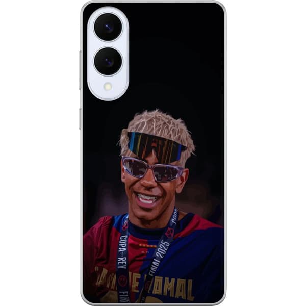 Samsung Galaxy S25 Edge Genomskinligt Skal Lamine Yamal mobilskal i stilren sportdesign