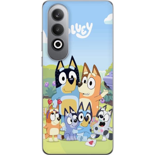 OnePlus Nord CE4 Gennemsigtig cover Bluey mobilcover med hele familien i farverigt design