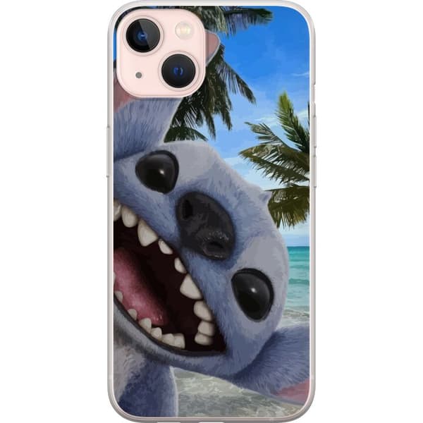 Apple iPhone 13 mini Gennemsigtig cover Stitch-telefonetaske med palmer i sødt venskabsdesign.
