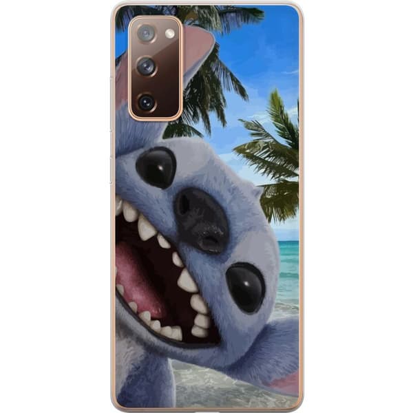 Samsung Galaxy S20 FE Gjennomsiktig deksel Stitch mobildeksel med palmer i søtt vennskapsdesign.