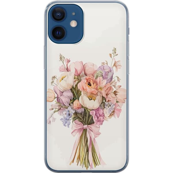Apple iPhone 12 mini Genomskinligt Skal Mobilskal med färgglad blombukett i romantisk stil