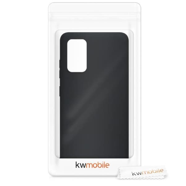 Fodral - kwmobile - Samsung Galaxy S20 Plus - Mattsvart - Fullständigt skydd - Mjuk