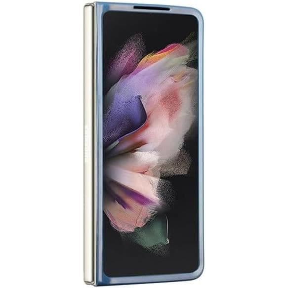 Étui rigide Guess GUHCZFD5P4TDPB F946 för Z Fold5 Blå Rigide Läder 4G Triangel Strass