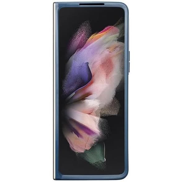 Étui rigide Guess GUHCZFD5P4TDPB F946 för Z Fold5 Blå Rigide Läder 4G Triangel Strass
