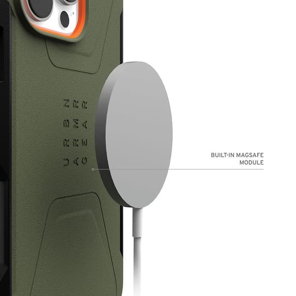 Coque för iPhone 16 Pro - UAG Civilian MagSafe - Olivgrön