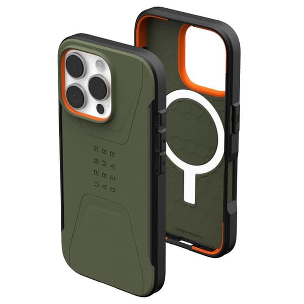 Coque för iPhone 16 Pro - UAG Civilian MagSafe - Olivgrön