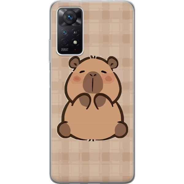 Xiaomi Redmi Note 11 Pro 5G Gennemsigtig cover Mobilskal kawaii capybara flera figurer japansk stil