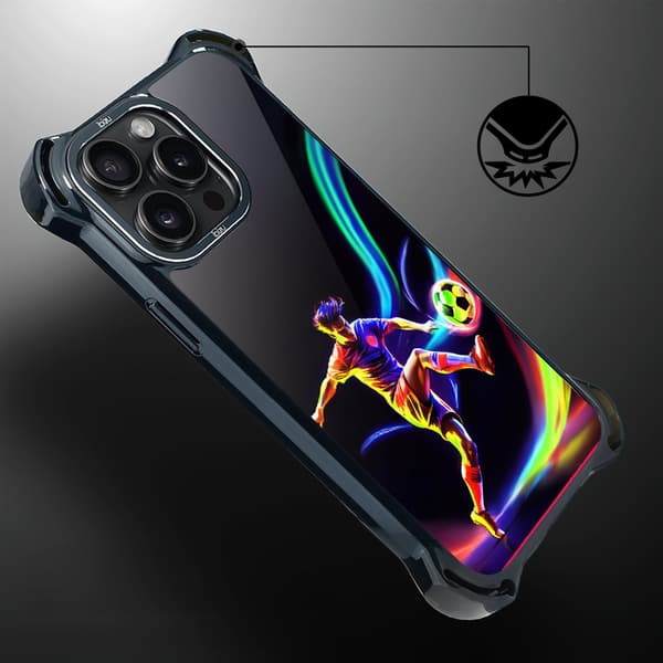 iPhone 14 Pro-cover IBIZU DropGuard Ultra med MagSafe, #ElectroMove, i fodboldens rytme