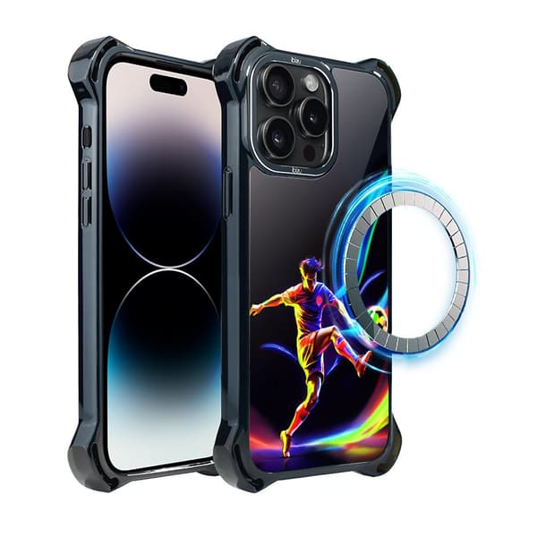 iPhone 14 Pro-cover IBIZU DropGuard Ultra med MagSafe, #ElectroMove, i fodboldens rytme
