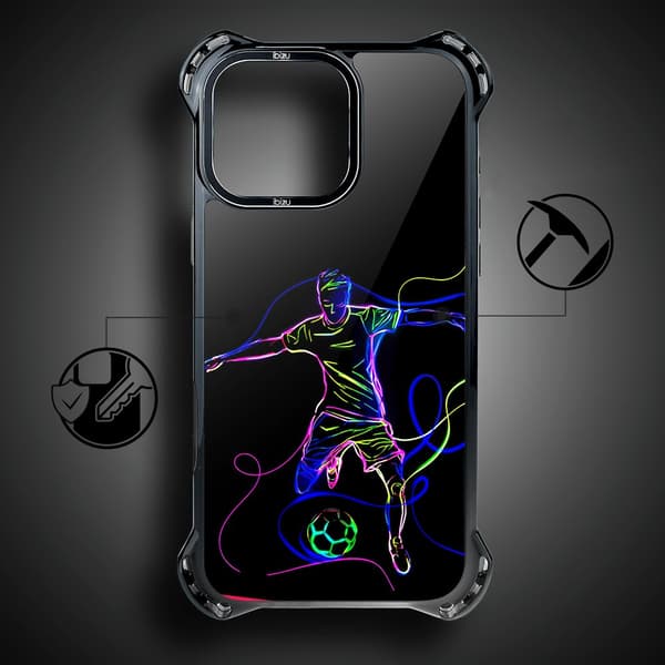 Etui til iPhone 14 Pro IBIZU DropGuard Ultra med MagSafe, #ElectroMove, Power of football