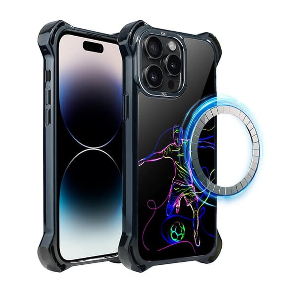Etui til iPhone 14 Pro IBIZU DropGuard Ultra med MagSafe, #ElectroMove, Power of football