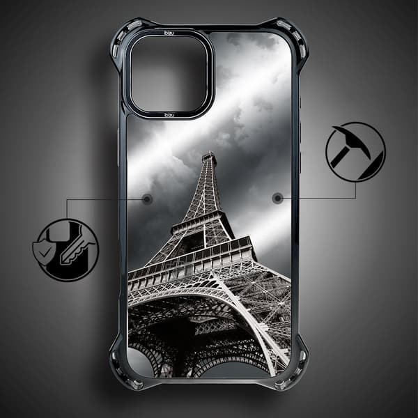 iPhone 13-skal IBIZU DropGuard Ultra med MagSafe, Noir City, Eiffeltornet