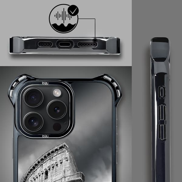 Etui til iPhone 15 Pro Max IBIZU DropGuard Ultra med MagSafe, Noir City, Colosseum